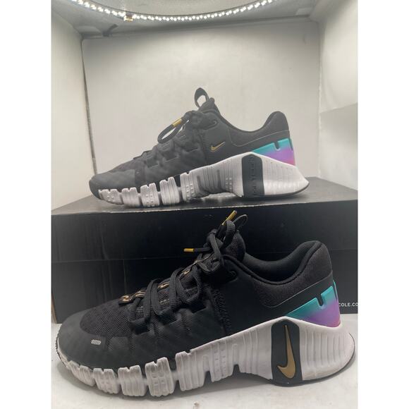 Nike Free Metcon 5 Black Fireberry Gold (Women's) US 6.5 - Picture 3 of 10